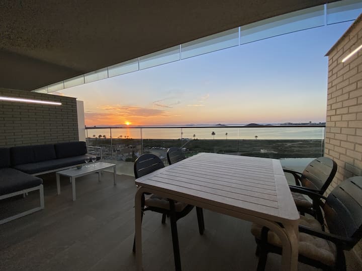 Appt Moderne Avec Terrasse Vue Panoramique Sur Mer - La Manga