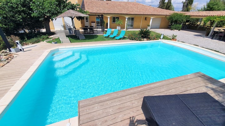 Homerez - Villa 16 Km Away From The Beach With Swimming-pool, Jacuzzi And Spa - Béziers