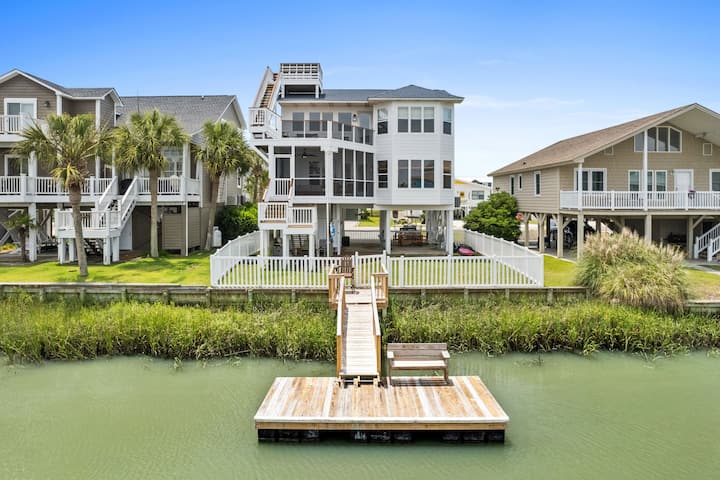 Latitude Adjustment By Brunswick Vacation Rentals | Canal Front With Dock - Ocean Isle Beach, NC