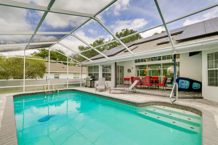 Sunny Home W/ Pool & Lanai - Near Rainbow River! - Dunnellon, FL