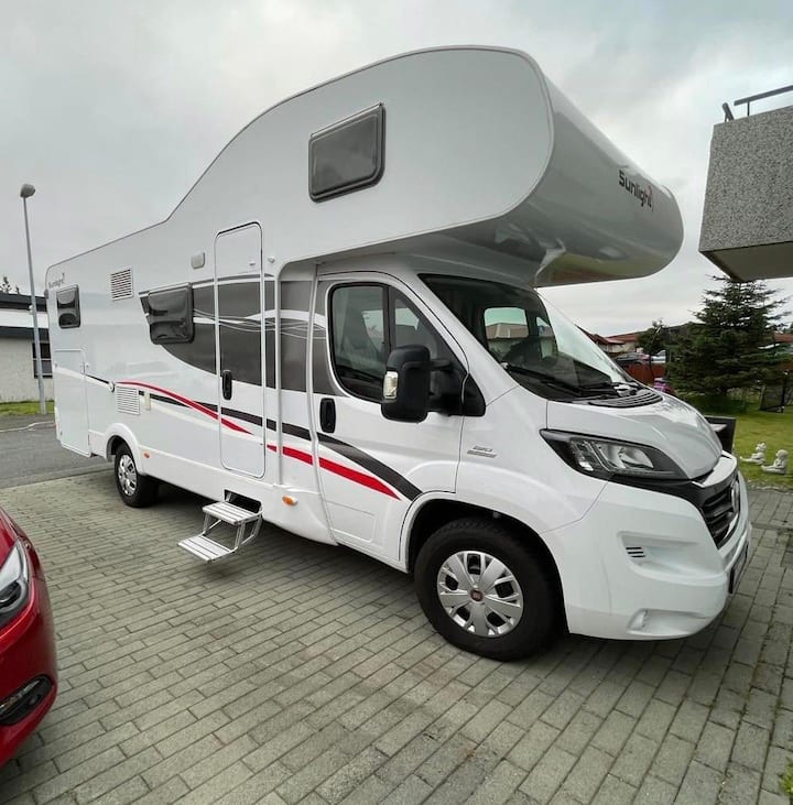 Motor Home ( Rv ) Caravan In Iceland - Vik