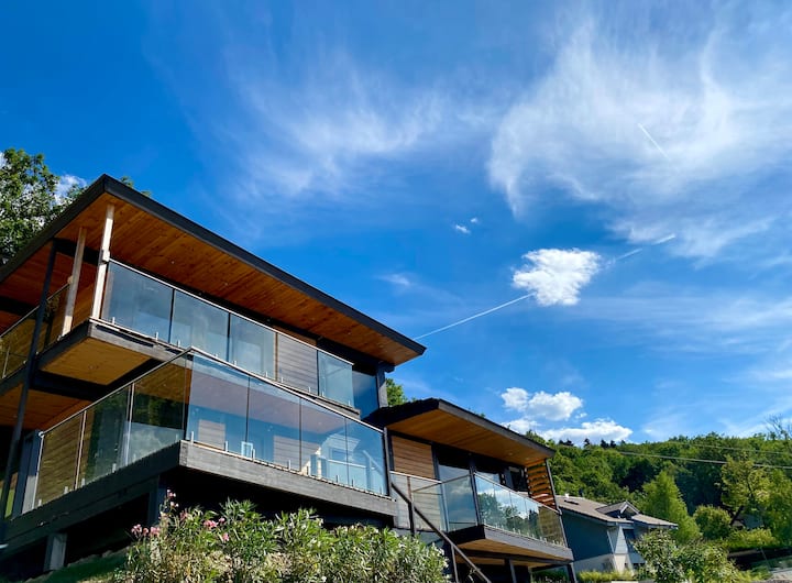 Новая резиденция с видом на Lac Leman и джакузи - スイス ニヨン