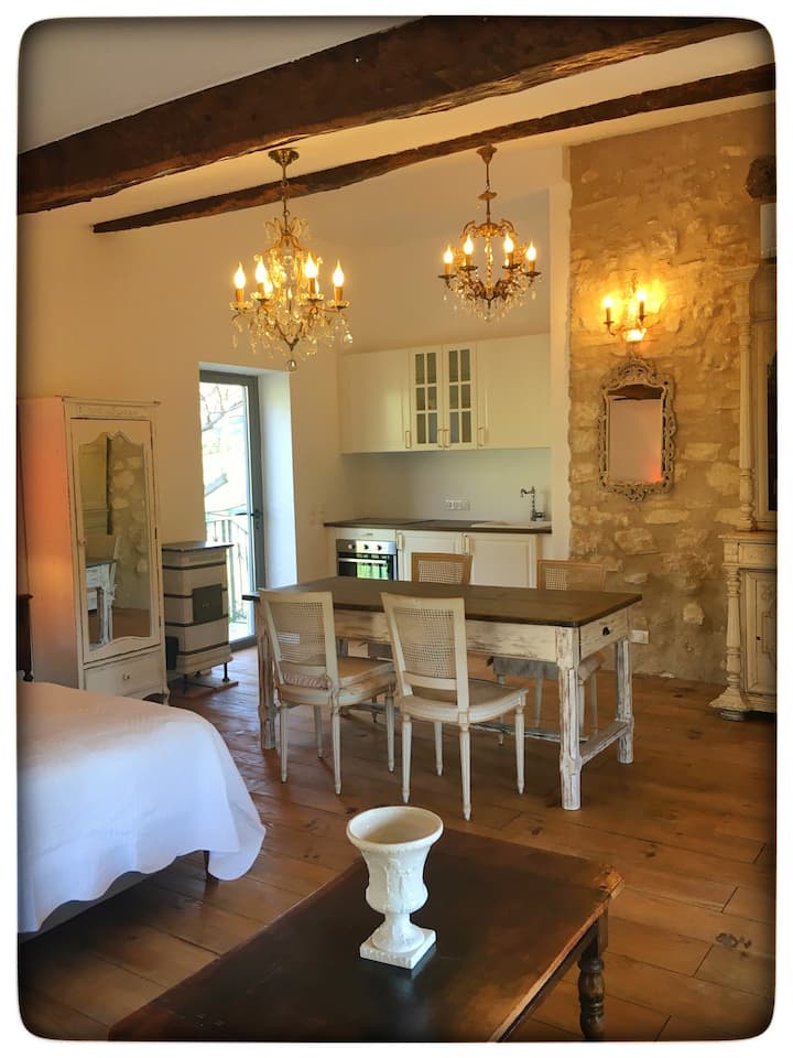Wonderful 1 Bedroom Apartment In Provençal Style - Rustrel