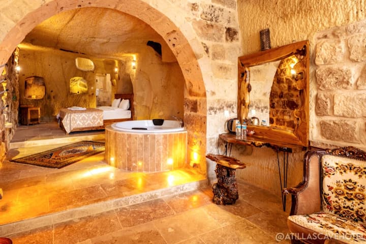 Atilla's Cave Hotel With Turkish Bath + Jacuzzi - Nar