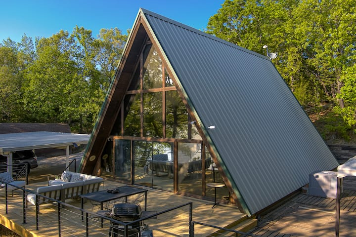 The K-frame House: Modern A-frame On Keystone Lake - Keystone Lake, OK