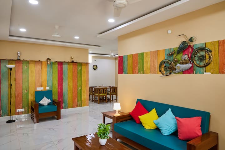Chill Place:3bhk Ac Retro House @Financialdistrict - Telangana