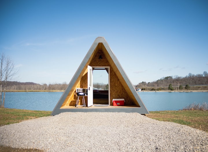 Glamplyfe Nature Experience: A-frames On Lakefront - Cambridge, OH