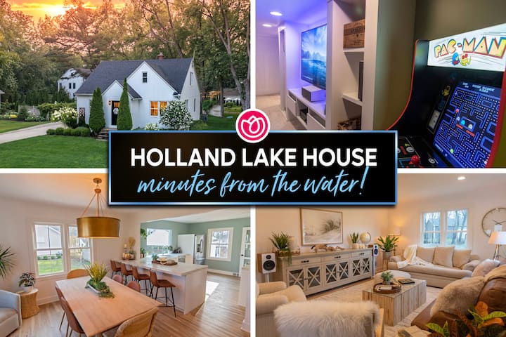 Spacious Lake House With Hot Tub And Home Theater! - Holland