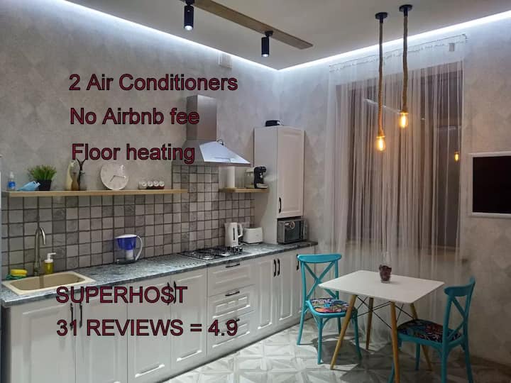 No Airbnb Fee, Centre Nukus-glinka St New Building - 우즈베키스탄
