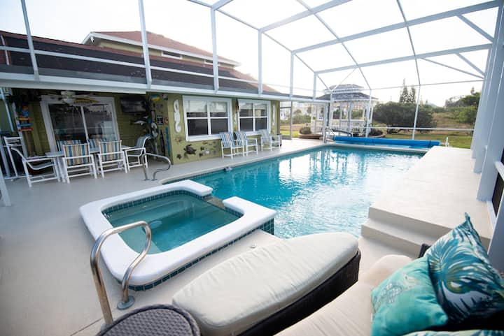 Beach House W/ Heated Pool  |  Steps From The Beach Without The Noise - Ponce Inlet, FL