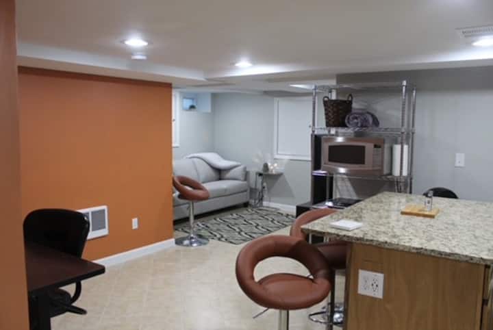 Modern 2 Bedroom Basement Suite - WPI, Worcester
