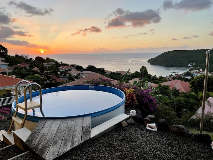 Appartement + Vue Mer Imprénable,piscine,terrasse - Martinique