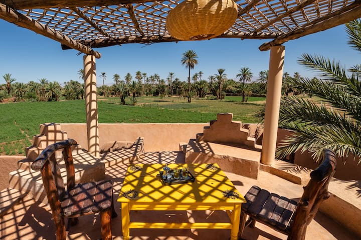 Lodge Dans L'oasis Avec Piscine Et Toit Terrasse - Ouarzazate
