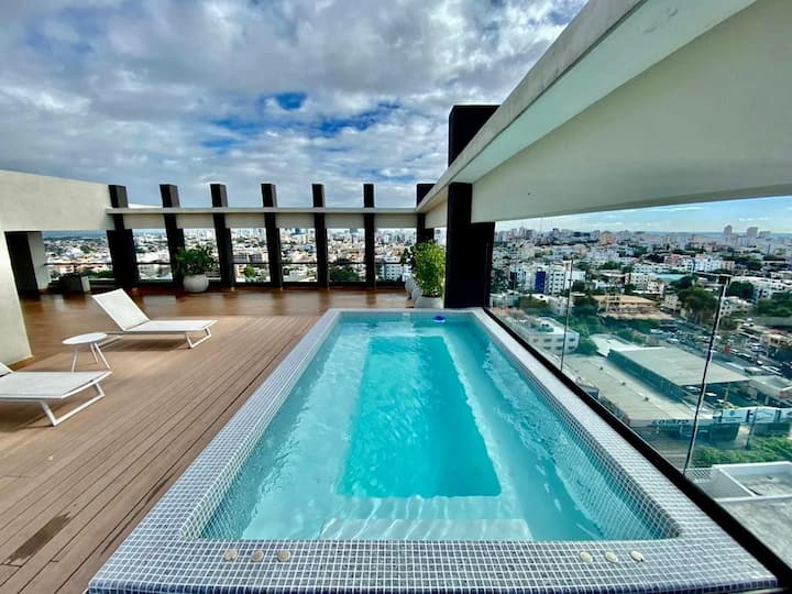 Tp3101009 Nice 1 Bed Near Downtown Center, Roof Top Jacuzzi - Santo Domingo