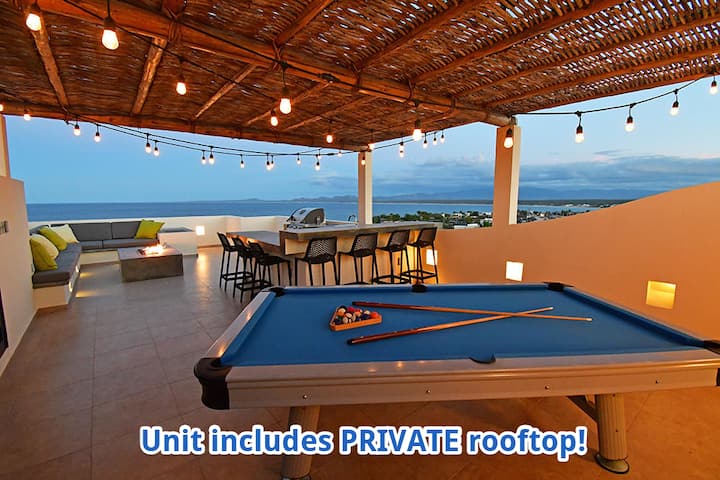 ★Penthouse★  Private Rooftop, Firepit, Views, Pool - Baja California Sur