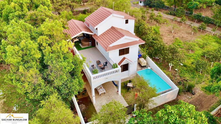Sachar Bungalow With Pvt. Pool In Igatpuri - イガットプリ