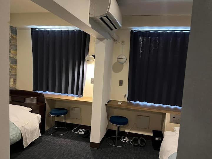 【Great Location】twin Room With Shower/2 Ppl - 가고시마시