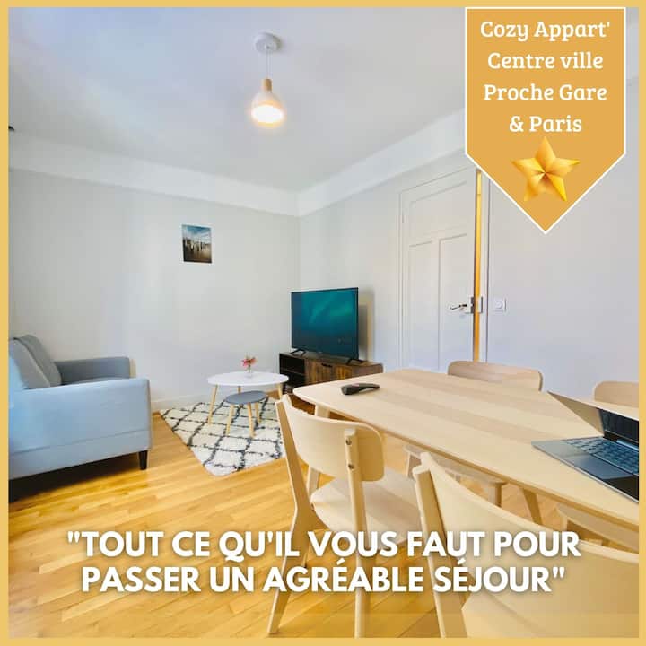 Cozy Appart'3 - Centre & Proche Gare - Cozy Houses - Massy