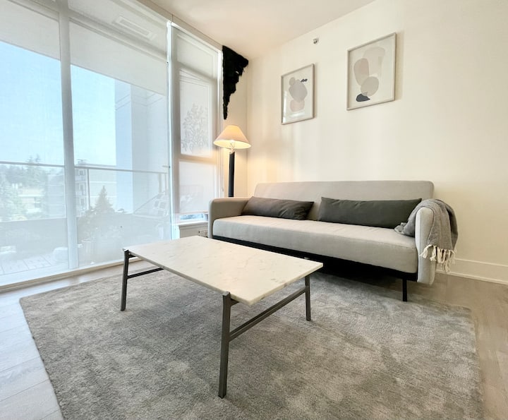 Cozy 1br Suite With Dedicated Office Space With Ac - 버너비