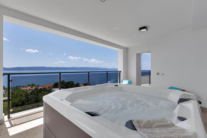 Premium Apartment Serenitas Ponti With  Hot Tub - Brela