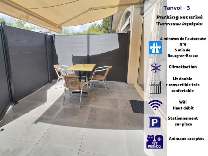Tanvol 3- Terrasse-clim-parking - Viriat