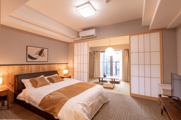 Nearby Dotonbori/8mins To  Station/double Bed Room - Umeda
