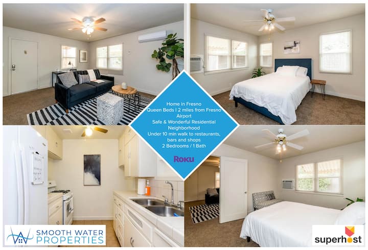 Cozy & Stylish 2bd/1bth | Great For Long-term Stay - Fresno