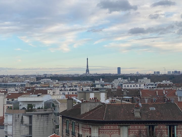 Calme & Ensoleillé Avec Vue Tour Eiffel - Département Hauts-de-Seine