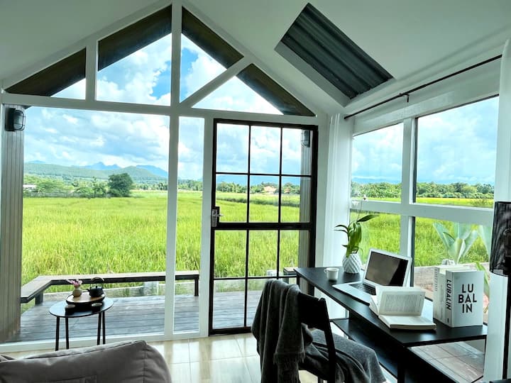 Stylish Cabin With Rice Field View Stargazing - Chiang Dao