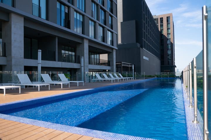 Luxury New Apt King Size In Arboleda W/pool/park - San Pedro Garza García