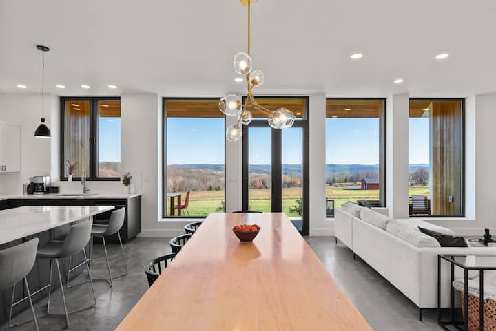 Modern Hilltop Home With Stunning Vista Views - Cooperstown, NY