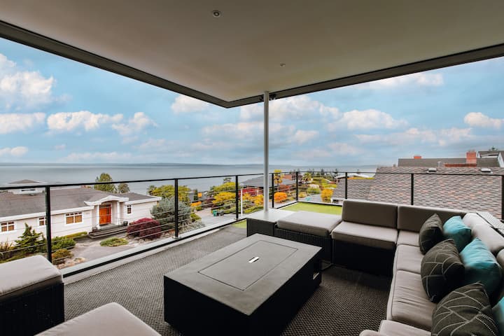 Stunning Panoramic Views Hot Tub Modern 4br Home - Shoreline, WA