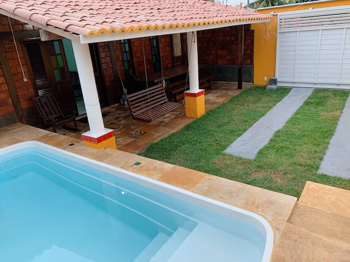 Casa Mimosa Com Piscina A 150m  Da Praia Litorânea - São Luís