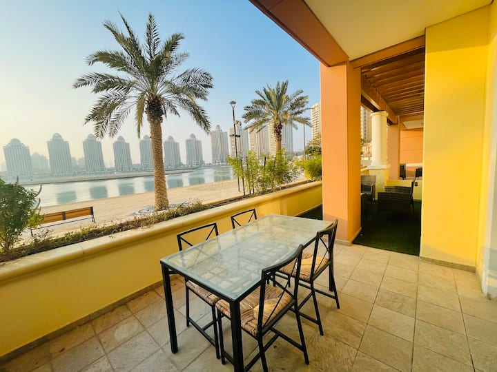 Luxe Beach Chalet+terrace & View(the Pearl Island) - Katar