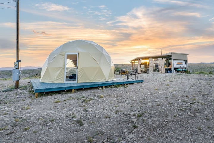 Ghosttown! Dome/camper | So Special | 15min-2-bbnp - Terlingua, TX