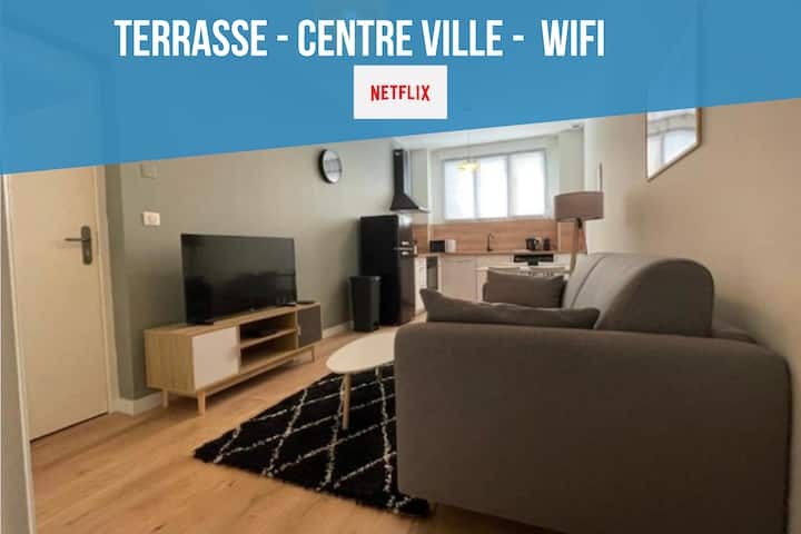 Centre Ville Superbe T2 Neuf Wifi Terrasse Netflix - Périgueux