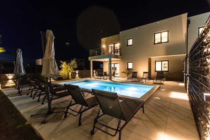 Brand New Villa Adriatic Bay 2 With A Private Pool - Novalja
