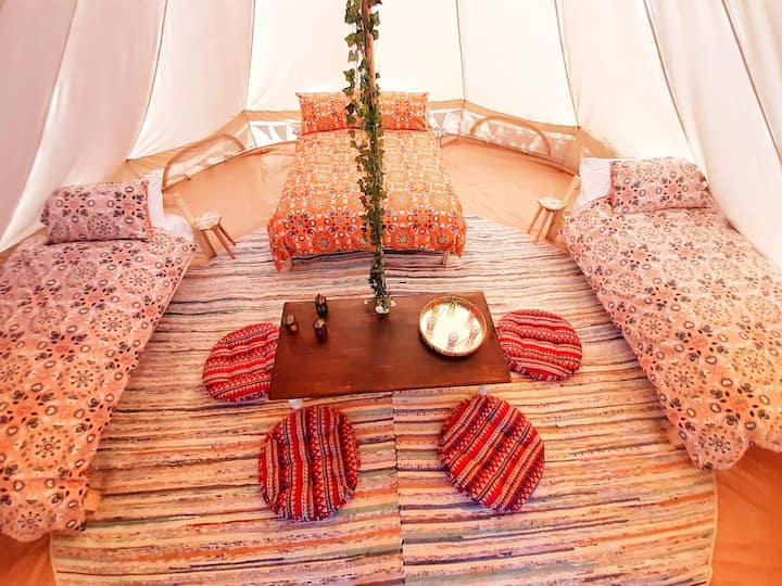 Lovely Bell Tent For 4 At Alpaca Farm - Taunton