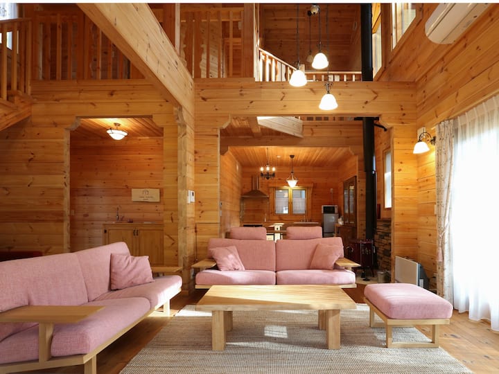 High Quality Big Log Cabin In Villa Area With Spa - Miyagi