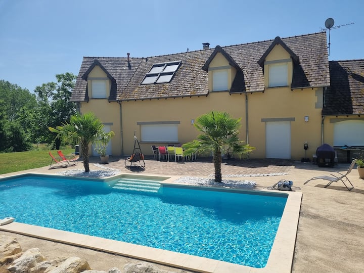Villa Avec Piscine Et Jacuzzi Privatif, Jolie Vue - Pouilly-sur-Loire