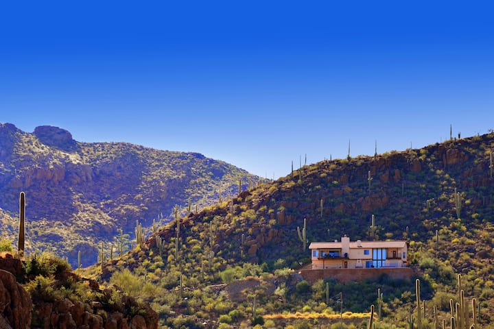 Prachtige Tucson Mountain Retreat - Een Prachtig Uitzicht - Stad Lampen Saguaro Nat. Pk - Arizona