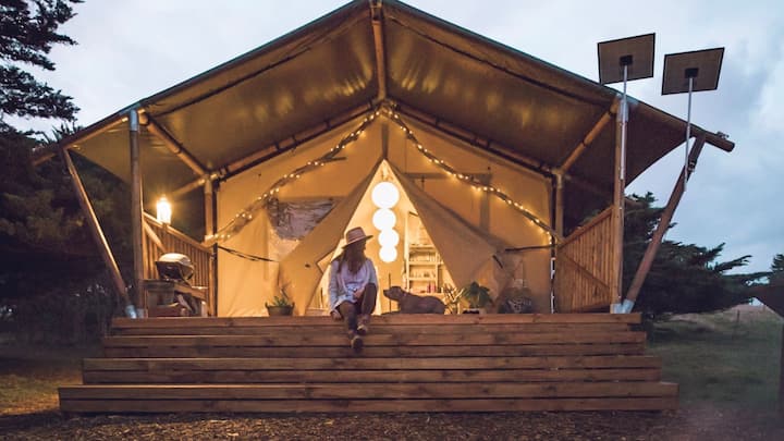 Sheltered Glamping Phillip Island - ‘Emperor’ Tent - Ventnor