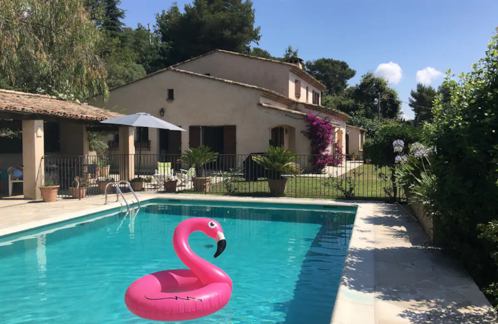 Rent Family House, Swimming Pool, View, 4 Bedrooms, Sleeps 9 In Tourrettes / Loup - Tourrettes-sur-Loup