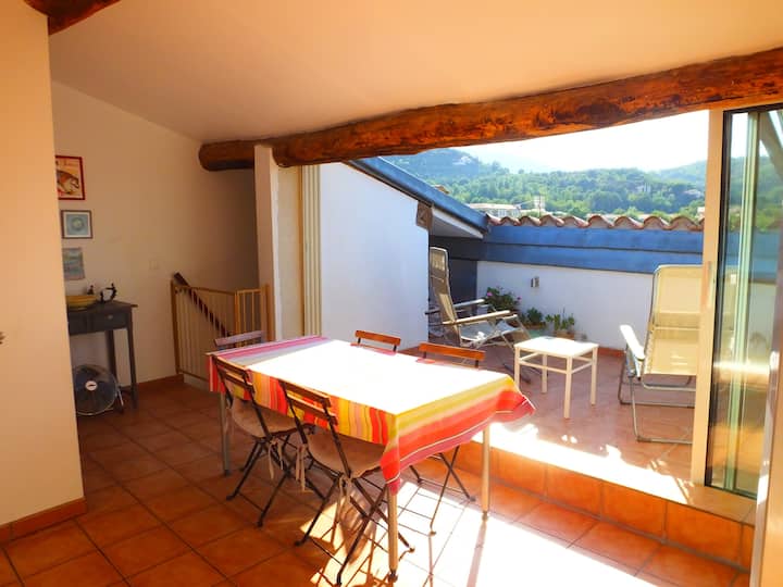 Ceret Centre - Lovely Townhouse With Roof Terrace - Céret