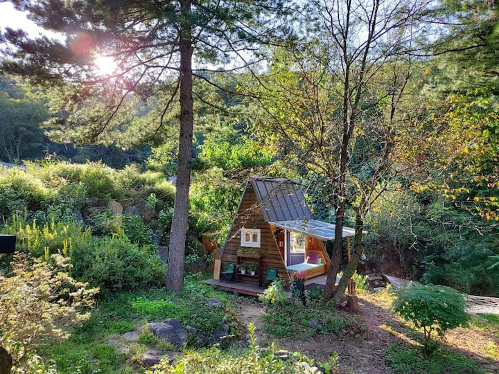 힐링과 방갈로, 개울이 있는 자연의 집  - 양평 4계절 - Corea del Sur