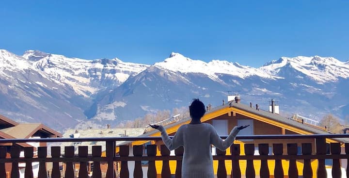 Stylish Mountain Family Apartment In Swiss Alps - Nendaz
