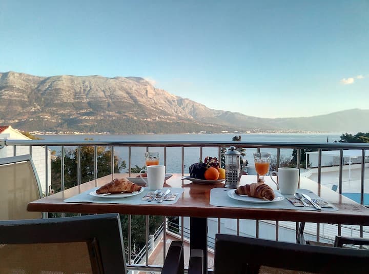 Apartment Mirta A1-seaview From Bed - Korcula