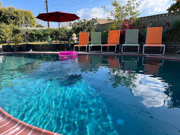 ⭐️ 🌸Cheerful Pool House 🏊🏼‍♀️ Near Disneyland And Knott - Buena Park, CA
