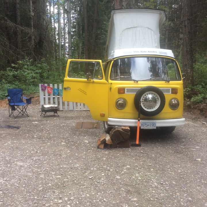 Camping In The Woods. The Big Le-bus-ski - Golden