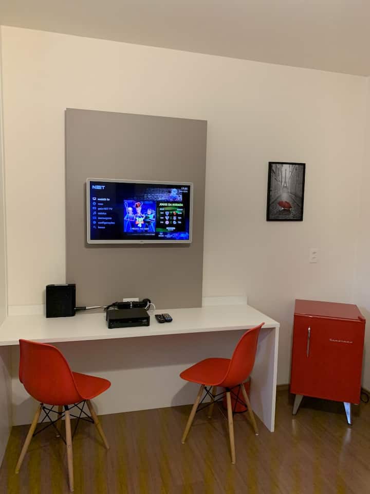 Studio A 350 M Da Usp. Smart Tv, Internet 250 Mb. - São Carlos